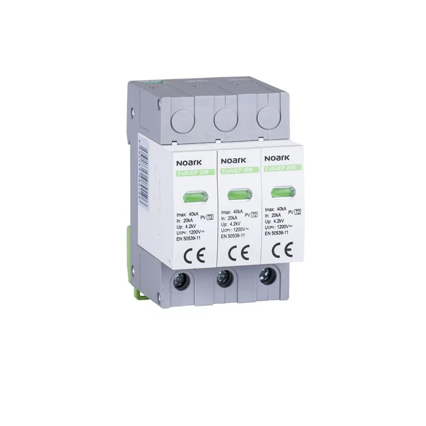 Descarcator SPD Ex9UEP, Clasa 2, 1000 V DC, latime 3 module, pentru sisteme fotovoltaice Noark 112906 1