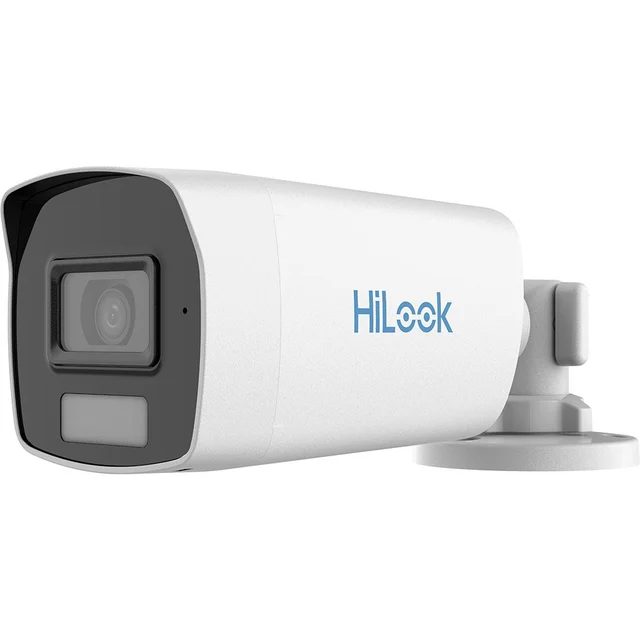 RESIGILAT - Camera supraveghere exterior Hikvision HiLook Smart Hybrid Light ColorVu THC-B229-LS, 2 MP, 2.8 mm, IR/lumina alba 40 m, microfon