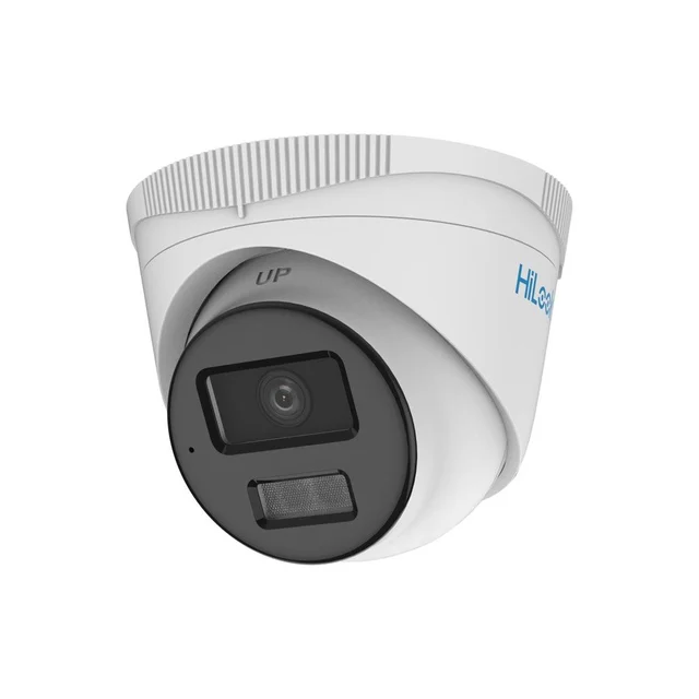 Camera supraveghere IP Dome cu iluminare duala Hikvision HiLook IPC-T249HAA-LU, 4 MP, 2.8 mm, IR/Lumina alba 30 m, microfon, detectie persoane si vehicule, PoE