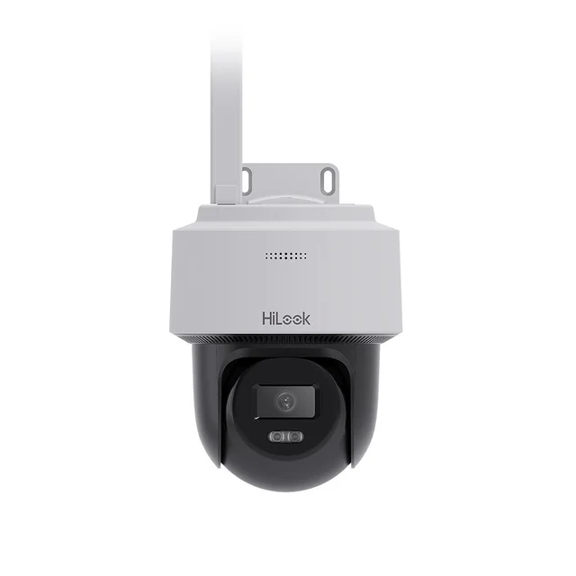 Camera supraveghere wireless rotativa WiFi PT Hikvision HiLook PTZ-N2C400I-W(W), 4 MP, IR 30 m, slot card, 2.8 mm, microfon, difuzor, detectie miscare