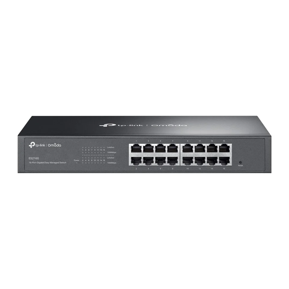 Switch rackabil Gigabit cu 16 porturi Omada TP-Link ES216G, 32 Gbps, MAC 8k, cu management
