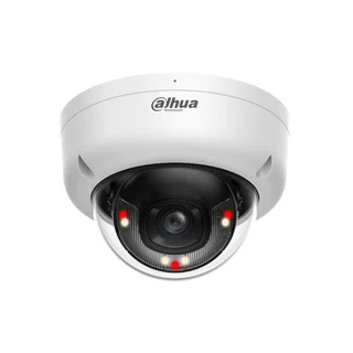 Camera supraveghere exterior IP Dome cu iluminare duala Dahua Smart Dual Light IPC-HDBW1839E1-A-IL, 8 MP, 2.8 mm, IR/lumina alba 30 m, microfon, PoE