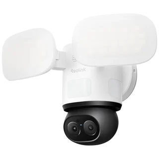 Camera supraveghere rotativa IP Speed Dome PTZ cu lentila duala Reolink TrackFlex Floodlight Full Color F850P, 8MP, 2.8/8 mm, PIR, slot card, IR/lumina alba 30 m, 2800 lumeni, microfon si di