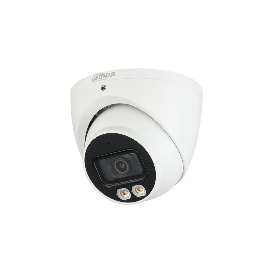 Camera supraveghere Dome analogica cu iluminare duala Dahua HAC-HDW1801T-IL-A-0280B-S3-DIP, 8 MP, 2.8 mm, IR 40 m, lumina calda 40 m, microfon