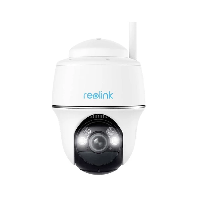 Camera supraveghere rotativa PT wireless WiFi Reolink Argus PT B430, 5 MP, pan si tilt, IR / lumina alba 10 m, microfon, difuzor, slot card, detectie persoane / vehicule / animale, acumul…