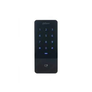 Cititor control acces exterior standalone Dahua ASI1201E-V1, card IC si parola, 13.56 MHz, 30.000 utilizatori, tastatura touch, RS-485/Wiegand, montaj aplicat