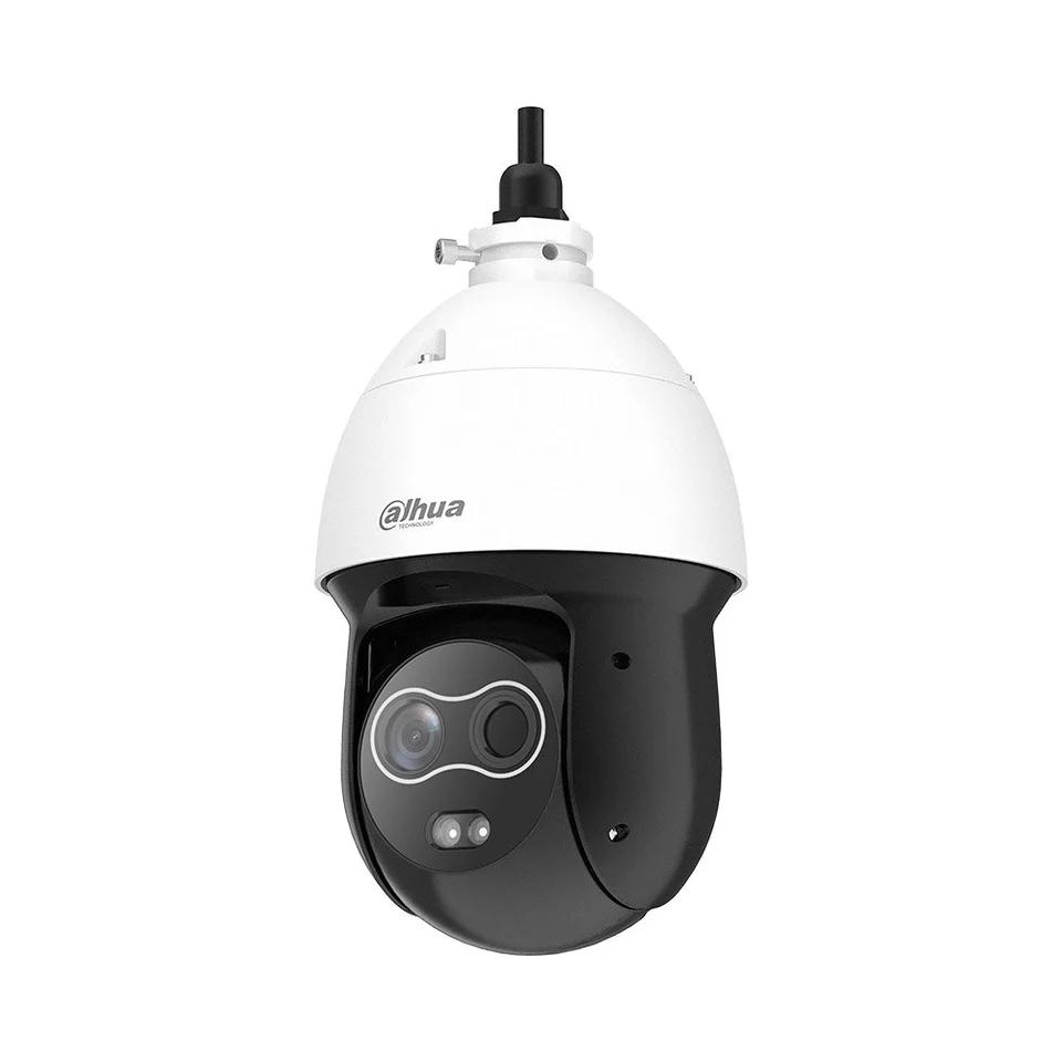 Camera supraveghere termica hibrida IP Speed Dome PTZ Dahua TPC-SD2241-TB3F4-DW-S2, 4 MP, 3.5 - 4 mm, lumina alba 35 m, microfon si difuzor, alarma audio si luminoasa, slot card, masurare…