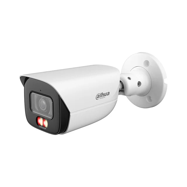 Camera supraveghere IP exterior cu iluminare duala Dahua WizSense IPC-HFW3649E-AS-IL-0360B, 6 MP, 3.6 mm, IR 40 m/lumina calda 30 m, microfon, slot card, PoE