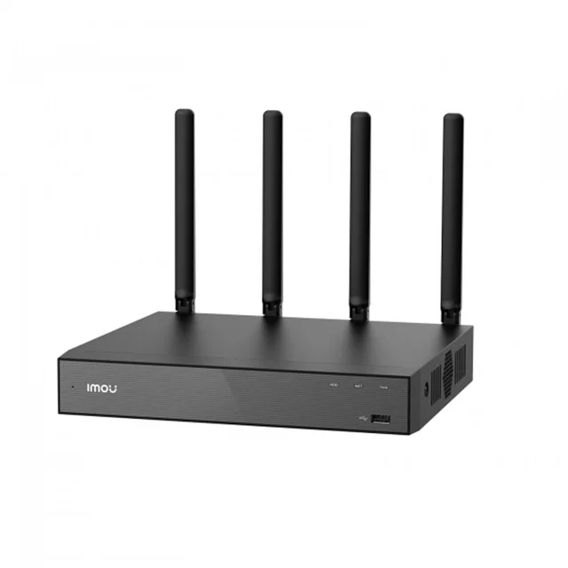 NVR WiFi 6 Dual Band Imou NVR-N118W-8A0E, 18 canale, 8 MP, 90 Mbps, microfon si difuzor, 4 antene