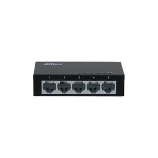 Switch ethernet cu 5 porturi Dahua PFS3005-5ET, 1 Gbps, 0, 744 Mpps, 1000 Mac, fara management