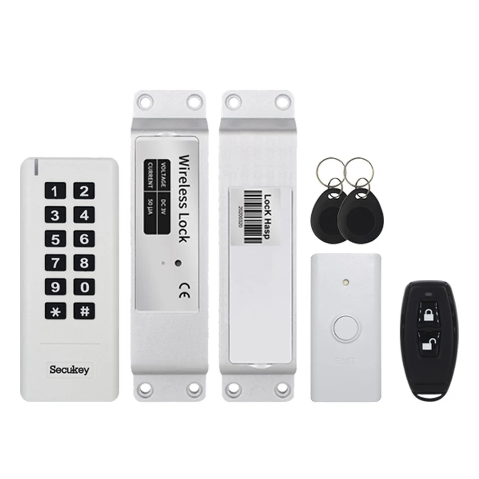 Sistem control acces wireless WS1 WHITE, 433 MHz, cod PIN, telecomanda, buton iesire, 100 utilizatori
