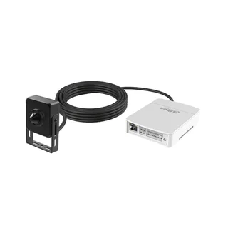 Kit microcamera video pinhole IP Dahua WizMind ArcticPro IPC-HUM8441-E1-L4, 4 MP, 2.8 mm, protectie perimetrala, detectie faciala, slot card, PoE
