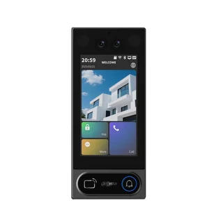Videointerfon de exterior IP WiFi Dahua VTO6631QB-WP, 2MP, ecran 5 inch, acces prin PIN/recunoastere faciala/card/Bluetooth, slot card, microfon/difuzor, PoE