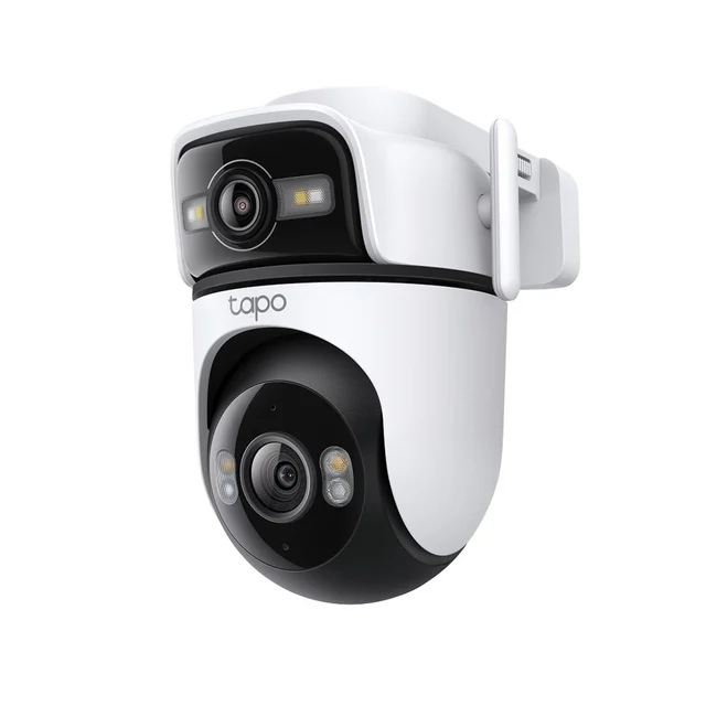 Camera supraveghere wireless IP WiFi PT cu lentila duala TP-Link Full Color TAPO C545D, 3MP+3MP, IR/lumina alba 30 m, microfon si difuzor, slot card, control prin aplicatie, detectie smar…