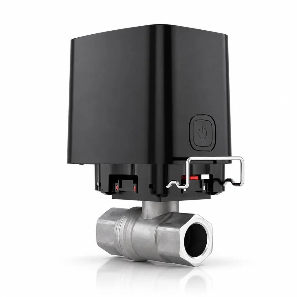 Electrovalva smart WiFi pentru apa cu inchidere de la distanta AJAX WATERSTOP 3/4, DN 20, RF 1100 m, anti-sabotaj, negru