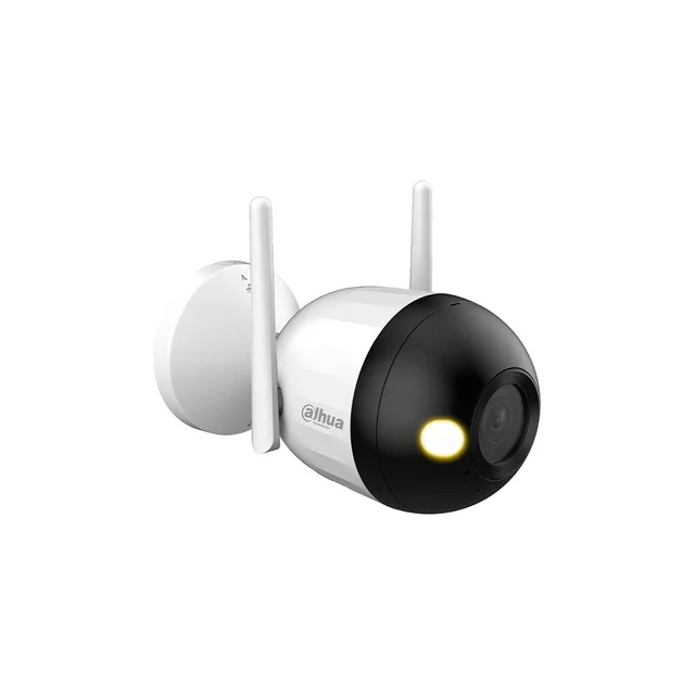 Camera supraveghere WiFi de exterior Dahua F4C-LED, 4MP, Full‑color cu iluminare 30 m, Detectie AI persoane, Microfon integrat, H.265, Iluminare inteligenta, Slot microSD, Carcasa metal +…