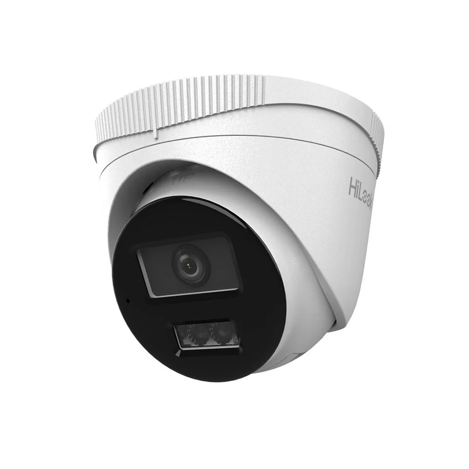 Camera supraveghere IP Dome Hikvision HiLook IPC-T220HA-LU, 2 MP, IR/lumina alba 30 m, 2.8 mm, microfon, PoE