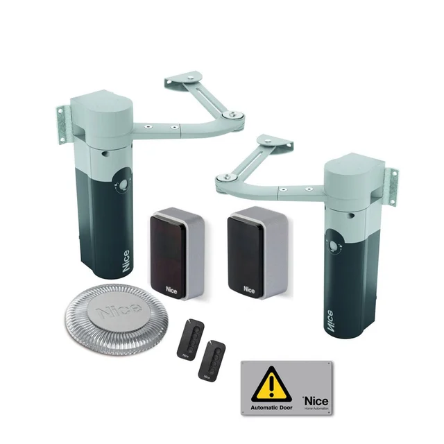 Kit automatizare poarta batanta Nice WALKY2024KCE, 100 Kg/canat, 1.8 m/canat, 24 V