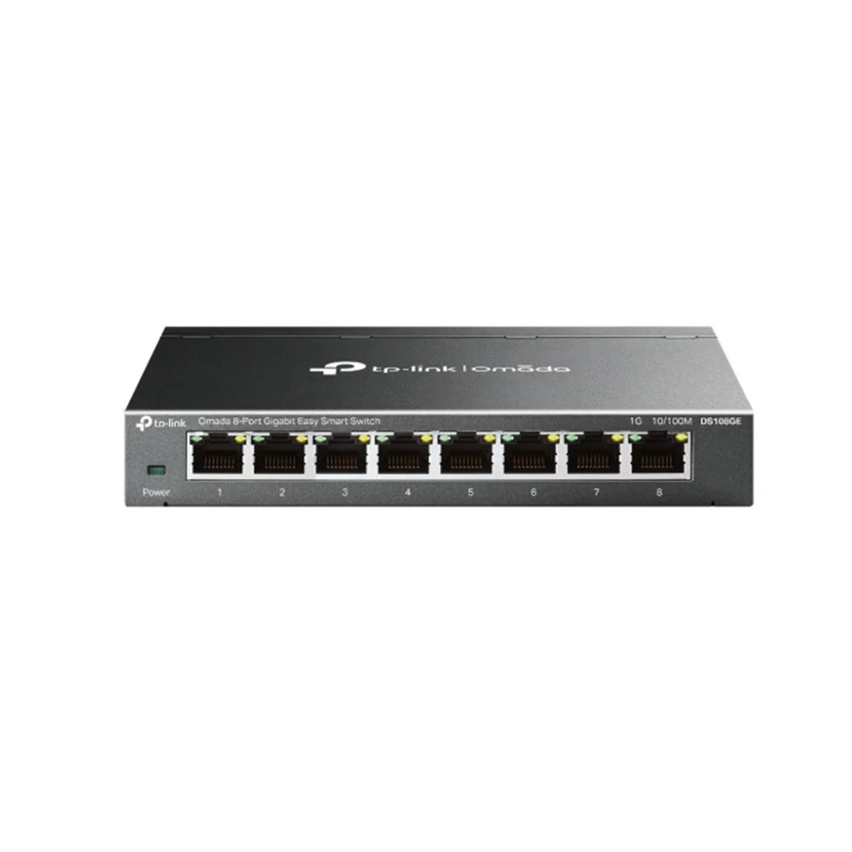 Switch Gigabit cu 8 porturi Omada TP-Link DS108GE, 16 Gbps, MAC 4K, fara management