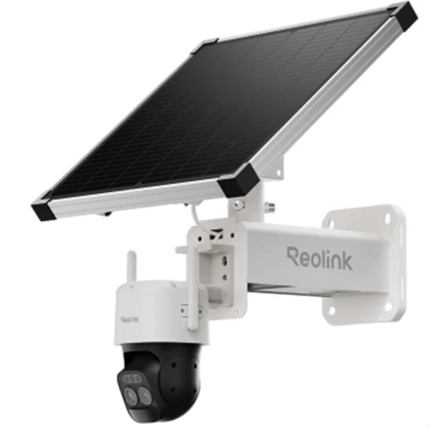Camera supraveghere rotativa 4G LTE PTZ cu lentila duala si panou solar Reolink TrackMix G790, 4 MP,  2.8 mm, 12 mm, IR 30 m, PIR 15 m, microfon si difuzor, night vision color, 6x zoom, a…
