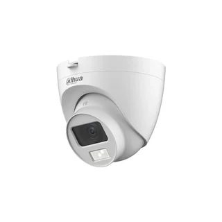 Camera supraveghere Dome cu iluminare duala Dahua HAC-HDW1500CLQ-IL-A-0280B-S3-DIP, 5 MP, 2.8 mm, IR/lumina alba 20 m, microfon