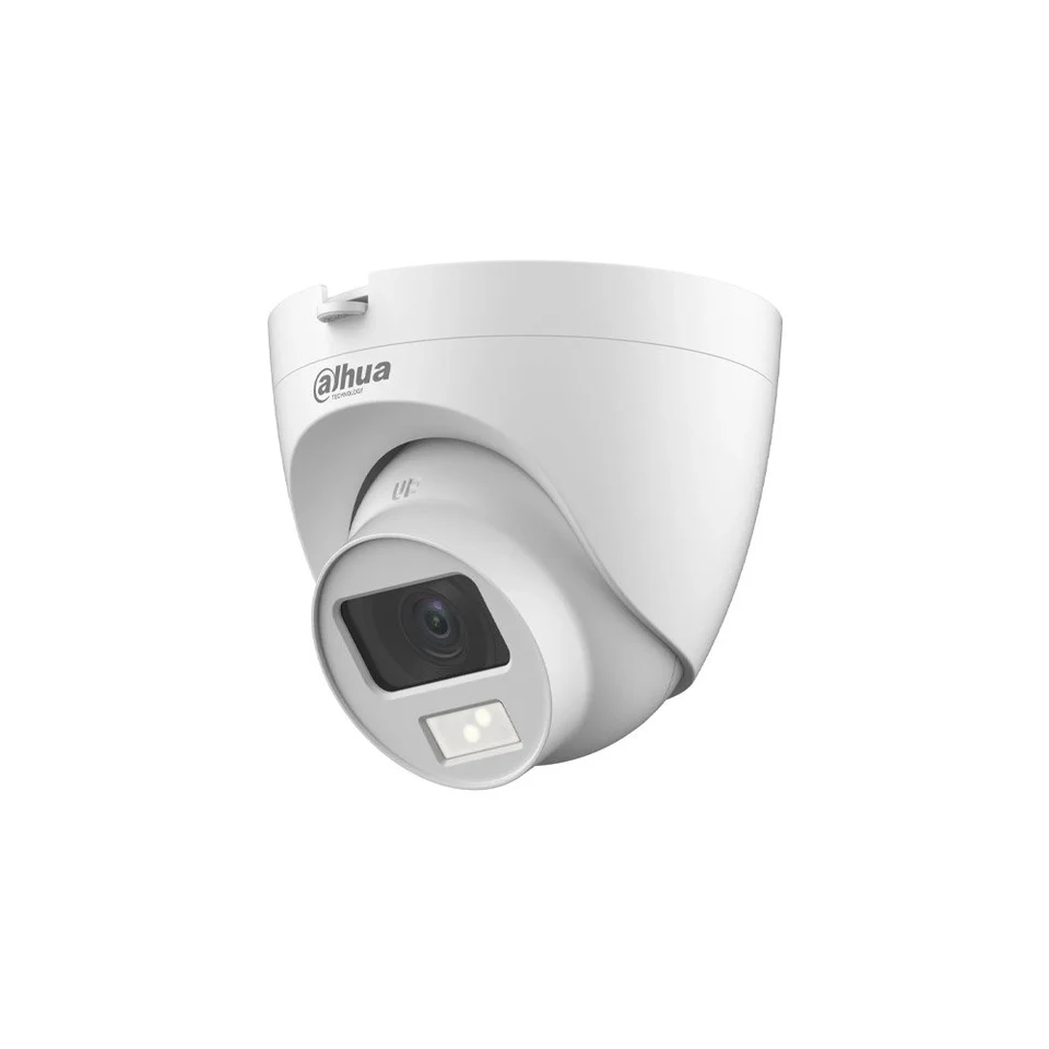 Camera supraveghere Dome cu iluminare duala Dahua HAC-HDW1500CLQ-IL-A-0280B-S3-DIP, 5 MP, 2.8 mm, IR/lumina alba 20 m, microfon