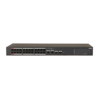 Switch rackabil cu 26 porturi Dahua CS4226-24ET-240, 24 porturi PoE 10/100 Mbps, 2 porturi SFP 1000 Mbps, PoE Watchdog, buget PoE 240W, Cloud Management