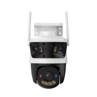 Camera supraveghere IP WiFi 6 rotativa PT cu lentila tripla Imou Cruiser Triple Full Color IPC-S7UP-11M0WED, 5 MP + 2 x 3MP, mod Always On Record, microfon si difuzor, 2x slot card, IR/lumin
