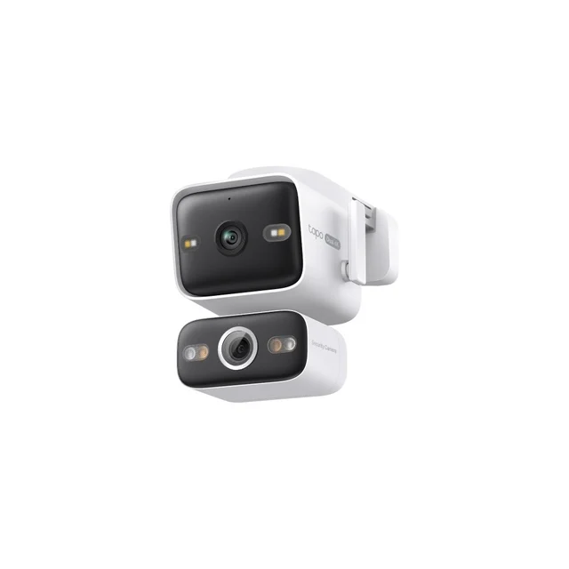 Camera supraveghere exterior IP WiFi6 PT cu lentila duala Tp-Link Tapo C575D, 2 x 4K, 2.53 mm + 8.0 mm, IR 30m, lumina alba 20m, slot card, microfon si difuzor, detectie cu AI oameni/vehi…