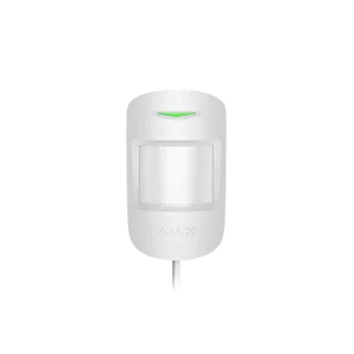 Detector de miscare PIR Ajax MotionProtect Fibra WH, 12 m, 88 grade, pet immunity