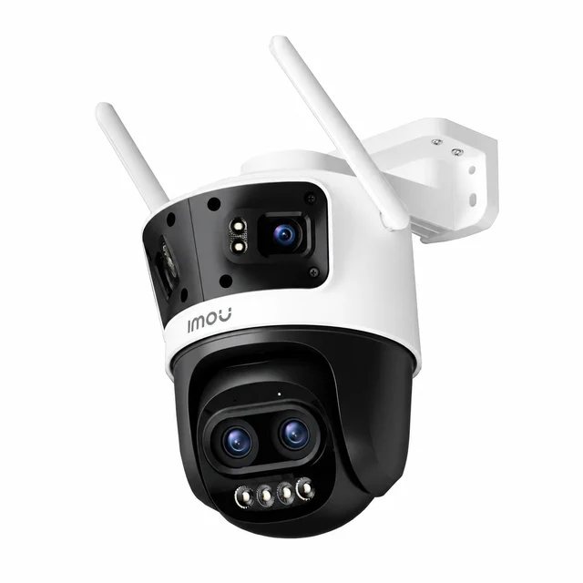 Camera supraveghere rotativa panoramica PT IP WiFi6 cu iluminare duala Imou Cruiser Pano Z Full Color AOR IPC-S76DP-13M0N, 4MP+5MP, 3.6 + 2.8- 12 mm, IR/lumina alba maxim 56 m, microfon/d…