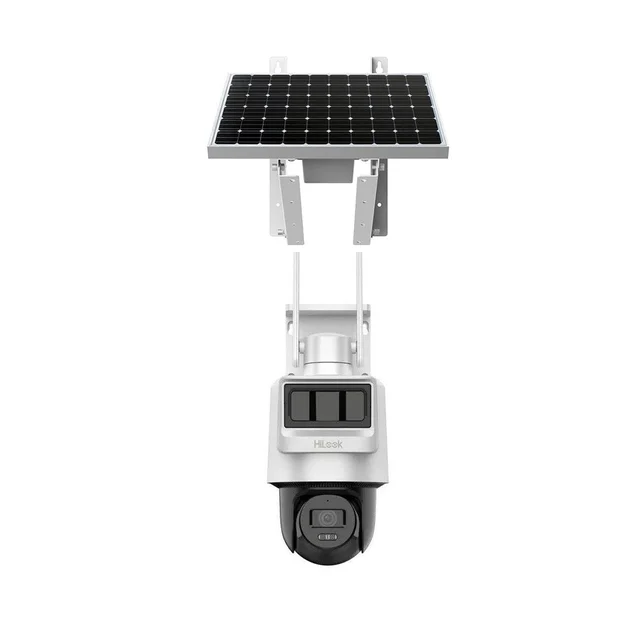 Camera supraveghere PTZ rotativa GSM 4G LTE Hikvision HiLook PTZ-N2C200I-K/4G/C05S10, 2 MP, PIR + Radar 12 m, 2.8 mm, IR 30m, microfon si difuzor, acumulator 50.76 Wh, panou solar, slot card