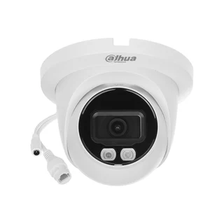 RESIGILAT - Camera supraveghere IP Dome cu iluminare duala Dahua Full Color WizSense IPC-HDW2249TM-S-IL, 2 MP, lumina alba/IR 30 m, 2.8 mm, slot card, microfon, PoE
