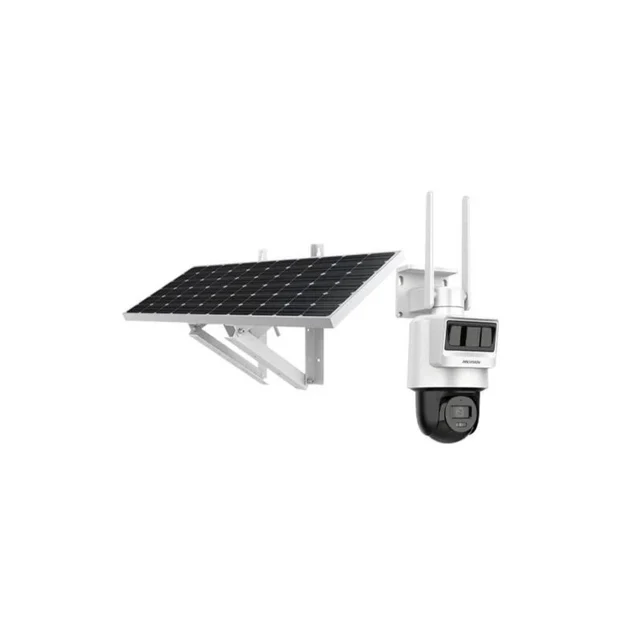 Camera supraveghere 4G cu panou solar Hikvision Hilook PTZ-N2C400I-K/4G/C09S20, 4 MP, 2.8 mm, PIR 12 m, IR 30 m, panou solar 20W, acumulator 90 Wh, microfon si difuzor, slot card