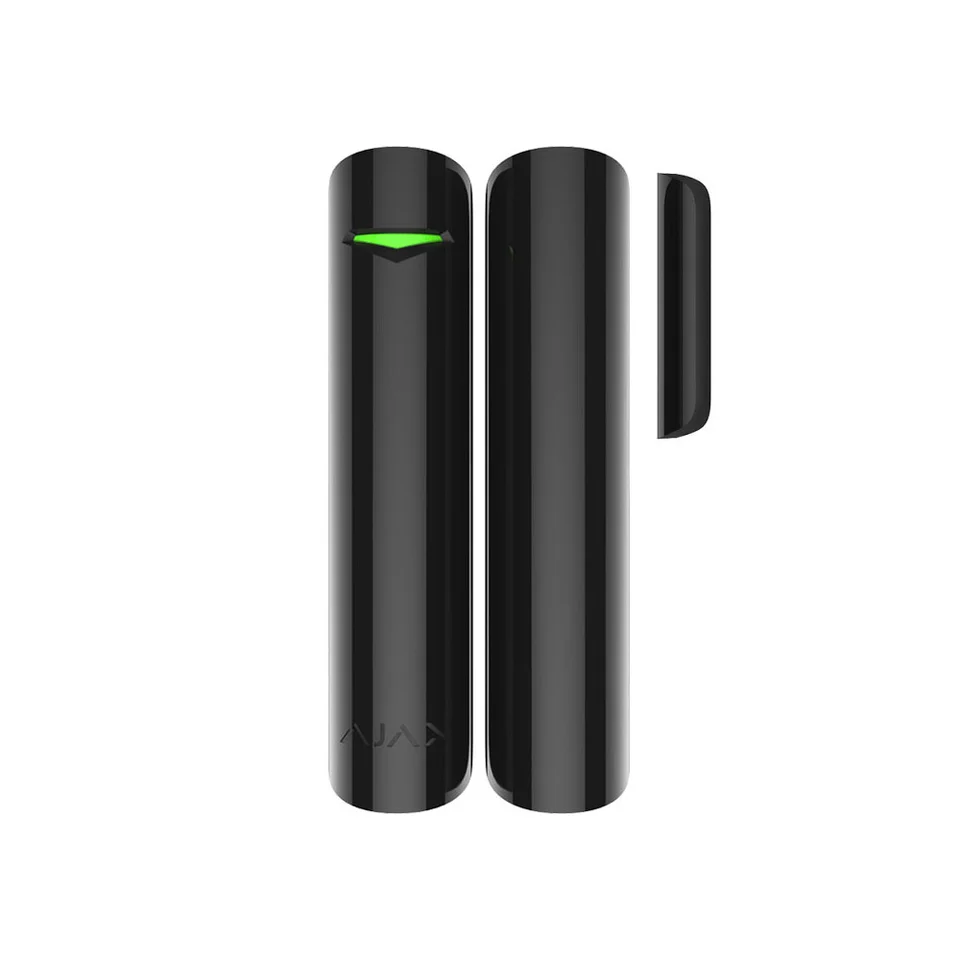 Contact magnetic wireless Ajax DoorProtect Plus BL, aparent, 1 intrare NC, reed, accelerometru, 868 MHz, RF 1200 m, negru