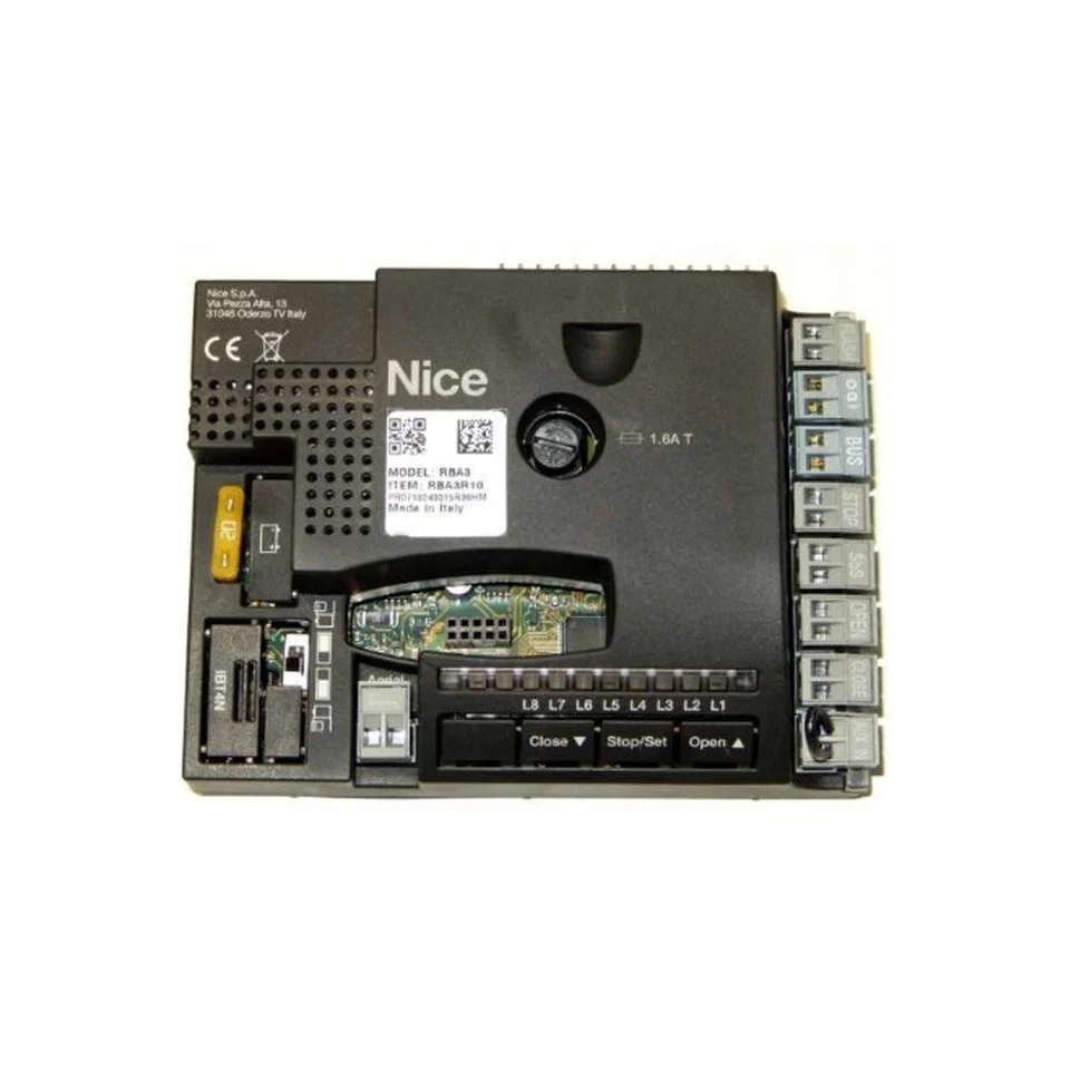Unitate de comanda automatizare poarta culisanta Nice SPRBA3R10, 24 V, Blue-Bus, compatibila Robus 400/600/1000 si RUN1500