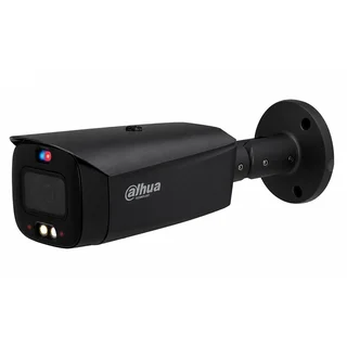 Camera supraveghere exterior IP cu iluminare duala Dahua WizSense Active Deterrence IPC-HFW3549T1-AS-PV-0280B-S5-BLACK, 5MP, lumina alba/IR 30m, 2.8mm, microfon si difuzor, AcuPick, detectie