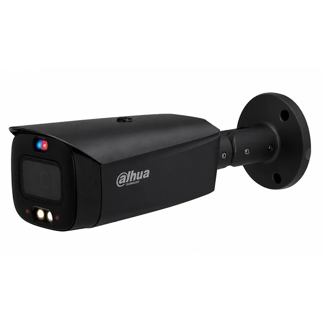 Camera supraveghere exterior IP cu iluminare duala Dahua WizSense Active Deterrence IPC-HFW3549T1-AS-PV-0280B-S5-BLACK, 5MP, lumina alba/IR 30m, 2.8mm, microfon si difuzor, AcuPick, detec…