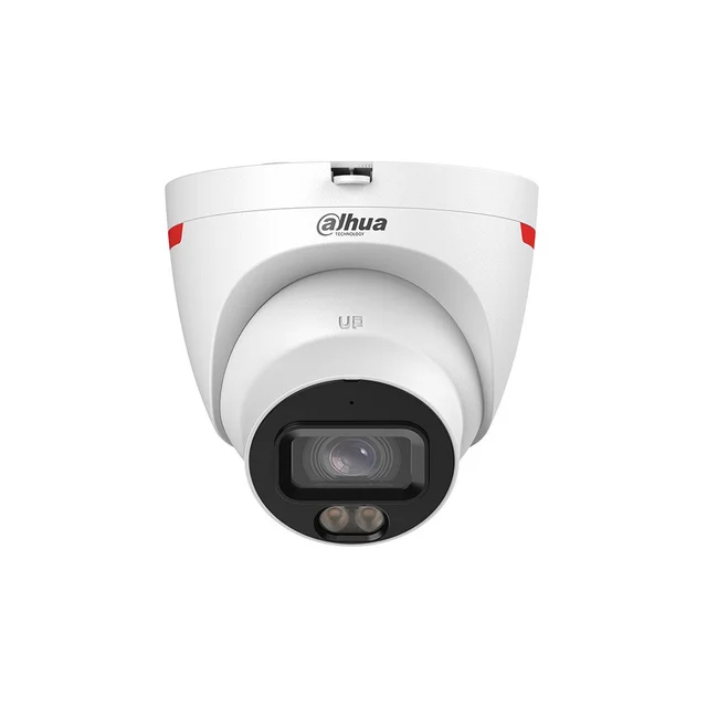 Camera supraveghere IP Dome Dahua WizSense DH-IPC-HDW2249T-S-PRO, 2 MP, 2.8 mm, lumina calda 30 m, microfon, PoE, slot card