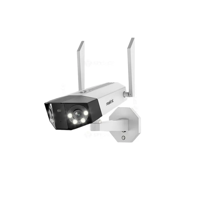 Camera supraveghere IP exterior Reolink Duo 2 WiFi W730, 8MP, unghi vizual 180 grade, slot card, lumina alba/IR 30 m, detectie oameni/vehicule, microfon, difuzor