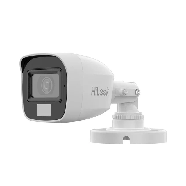 Camera supraveghere exterior analogica cu iluminare duala Hikvision HiLook THC-B127-LMC, 2 MP, IR/lumina alba 20 m, 2.8 mm, IP66
