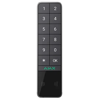 Tastatura exterior wireless Ajax Keypad Outdoor, 868 MHz, Mifare 13.56 MHz, RF 1700 m, compatibil Hub Jeweller, acces prin cod PIN/card/breloc DESFire/smartphone prin Bluetooth, Grad 2, gri