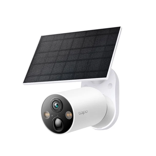 Camera supraveghere wireless IP WiFi cu panou solar TP-Link Starlight TAPO C425 KIT, 4 MP, IR 15 m, microfon si difuzor, slot card, control prin aplicatie, 10000 mAh, detectie smart, baza…