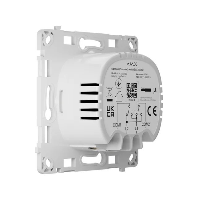 Releu Cap-Cruce vertical pentru LightSwitch Ajax LightCore Crossover, alb