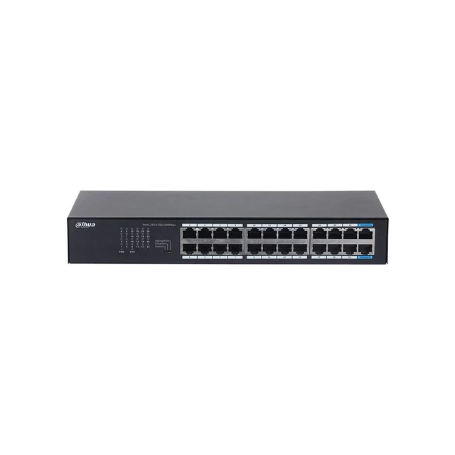 Switch rackabil Gigabit Dahua S3024-24GT, 24 porturi RJ45 10/100/1000 Mbps, 48 Gbps, fara management