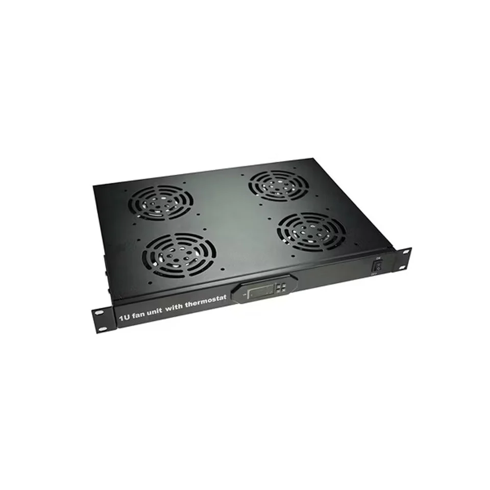 Termostat digital rackabil cu 4 ventilatoare LinkPower LINK-FAN-JG03, control temperatura, 1U, 19 inch, intrerupator