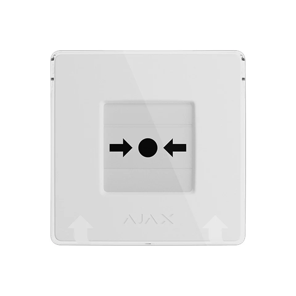 Buton wireless Ajax Manual Call Point, alb, 866.0 - 922.0 MHz, resetabil, autonomie 7 ani
