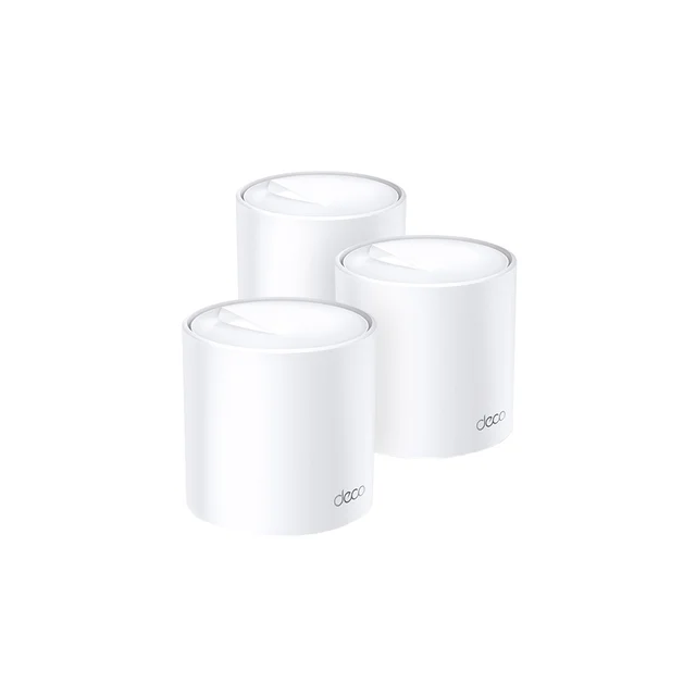 Sistem Mesh Gigabit Dual-Band TP-Link DECO X60(3-PACK), 2 porturi, 2.4/5.0 GHz, 2402 Mbps, 650 M, WiFi6