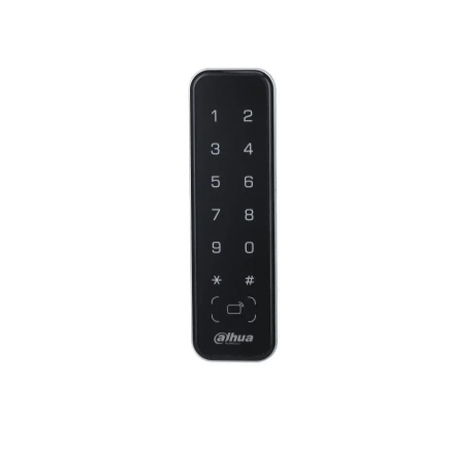 Cititor de proximitate Dahua ASR2201A-D, 125 KHz, RS-485, Wiegand 34, acces prin card sau parola, interior/exterior
