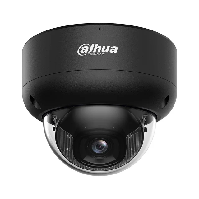 Camera supraveghere IP Dome cu iluminare duala Dahua WizSense IPC-HDBW3649E-AS-IL-0280B-BLACK, 6 MP, 2.8 mm, IR/lumina alba 30 m, slot card, microfon, AcuPick, detectie faciala, PoE, neagra